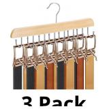 Belt Hanger Organizer with 8 360  Rotating Hooks,