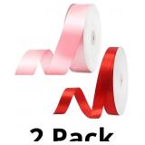 Pink Ribbon for Gift Wrapping, AIFUDA Satin Ribbon