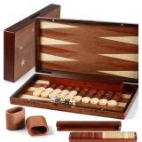 Handcrafted Wooden Backgammon Set - 16x15.3inch, O