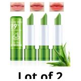 4PCS Aloe Vera Color Changing Lipstick,Temperature