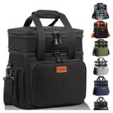 Expandable Large Lunch Bag, Double Deck Insulated