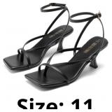 DREAM PAIRS Women's Low kitten heels Strappy Sanda