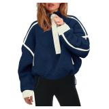 Panadila Womens Oversized Crewneck Sweatshirt Casu