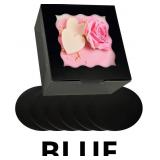 qiqee 6x6x5 Cake Box, 18 Sets Black Cake Box with