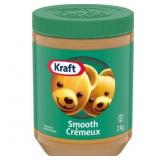 Kraft Peanut Butter Smooth, 2kg/4.4lbs. (2 Jars),