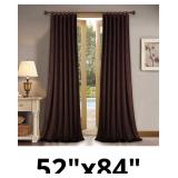 StangH Brown Velvet Curtains 84 inches Back Tab So