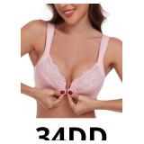 Women's Full Figure Plus Size Front Closure Lace R