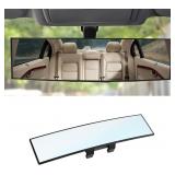 Car Rearview Mirror, 12 Inch Panoramic Wide Angle