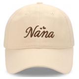 Nana Hat for Grandma, Embroidered Letters Adjustab