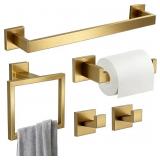 5-Piece Bathroom Hardware Accessories Set (Brushed