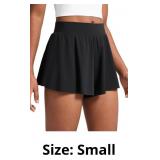 CRZ YOGA Girls 2 in 1 Athletic Flowy Shorts - Danc
