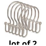 24 pcs Double Shower Curtain Hooks Rings, for Curt