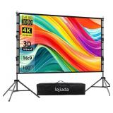 $191 180 inch Projector Screen and Stand, 15FT Lar