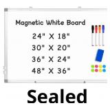 Double-Sided Magnetic Whiteboard, 24' x 18' Dry Er