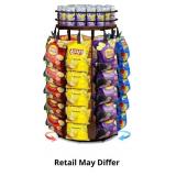 Chip Rack Display Stand, 5 Tiers 40 Clips Snack Or