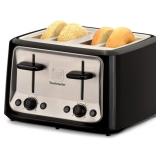 Toastmaster 4 Slice Toaster Black & Stainless Stee