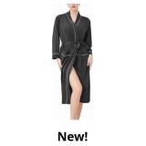 Womens Lightweight Bathrobe, Kimono Collar Absorbe
