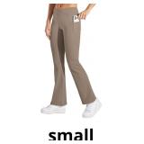 Willit Women's Fleece Lined Pants Yoga Crossover L