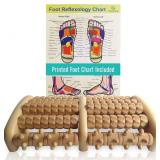 TheraFlow Large Dual Foot Roller (L) - Wood Foot M
