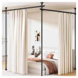 Room Divider Curtain Rod, No Drilling Tension Curt
