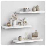 White Floating Shelves for Wall Decor,Long Wall Sh