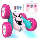 Hamdol Pink Remote Control Car for Girls, Double-S