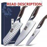 $126 HOSHANHO 3 Pieces Knife Set, Professional Jap
