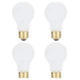 4 Pack 60 Watt A19 E26 Medium Base 130 Volt Incand