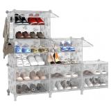 UNKU Shoe Rack, 6 Tier Shoe Storage Cabinet 24 Pai