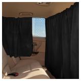 3 Pcs Car Privacy Curtains, 1 set of Detachable Ca