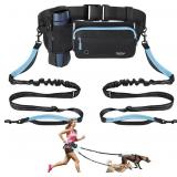 Hands Free Dog Leash 2 Dogs, Adjustable Waist Leas