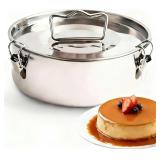 Stainless Steel Flan Mold, 8 inch Baking Pan for I
