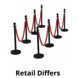 $170 Garvee 8PCS Black Stanchions with Retractable