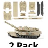 SEBUNAS 1/72 Scale M1A2 Military Tank Quick Build