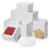 Small Cake Boxes 8 Inch with Window, 24 Set Bakery