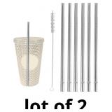 Lyreh 6pcs Stainless Steel Straws for Starbucks Co