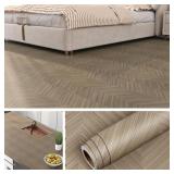 Livelynine 40CMX10M Chevron Wood Floor Contact Pap