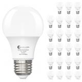 Evelor 24-Packs A19 LED Light Bulbs, E26 Base, Day