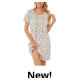 ENJOYNIGHT Sleepwear Women's Nightgown Printed Sle