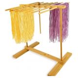 Bamboo-Pasta-Drying-Rack With Transfer Wand & 14 A