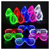 30 Pack LED Glasses Neon Colors Glow In The Dark P