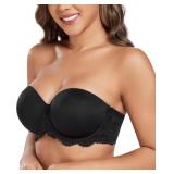DotVol Women's Full Figure Strapless Bra Plus Size