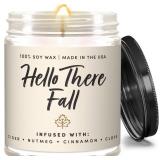 Wax & Wit Hello Fall Candles for Home Scented   Nu