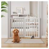 Semiocthome Freestanding Pet Gate with 2 Stands,Ba