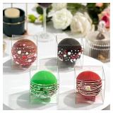 100 Pack 3x3x3 Inch Clear Boxes - Small Gift, Cupc