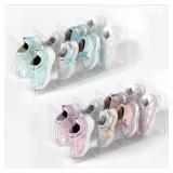 Acrylic Kids Shoe Rack - 2 Pack Clear Shoe Organiz