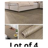 Livelynine 40CMX10M Chevron Wood Floor Contact Pap