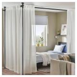 Room Divider, No Drilling Curtain Rod Hanging Wall