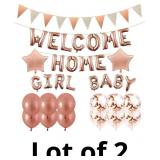 Baby Shower Decorations for Girl, Rose Gold Banner