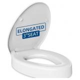 Elevated Toilet seat 3 inch, Elongated Toilet seat